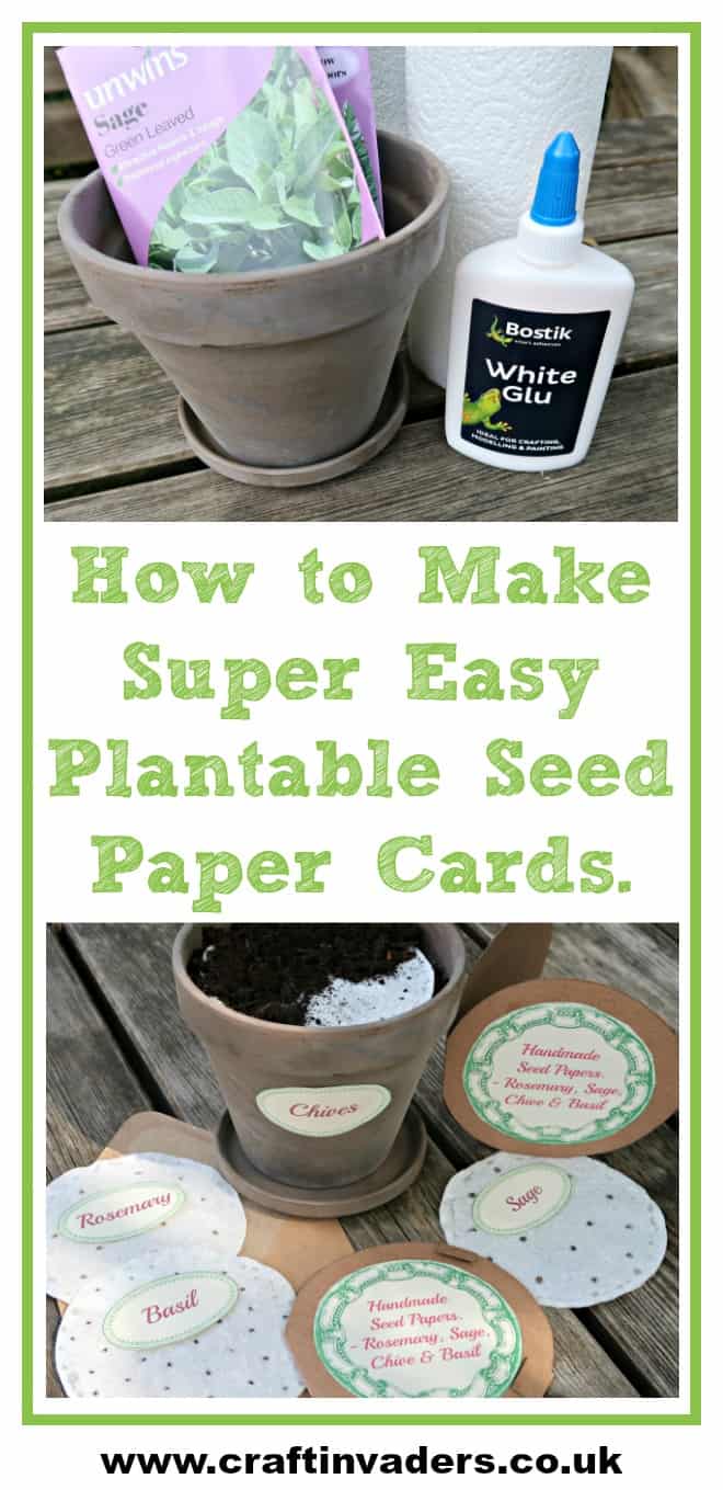 We show you how to make Super Easy Plantable Seed Paper Cards using Bostik White Glue and Kitchen Towel.