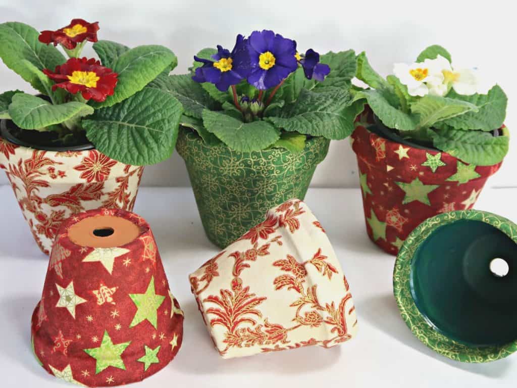 How to Make Pretty Fabric Covered Flowerpots • Craft Invaders