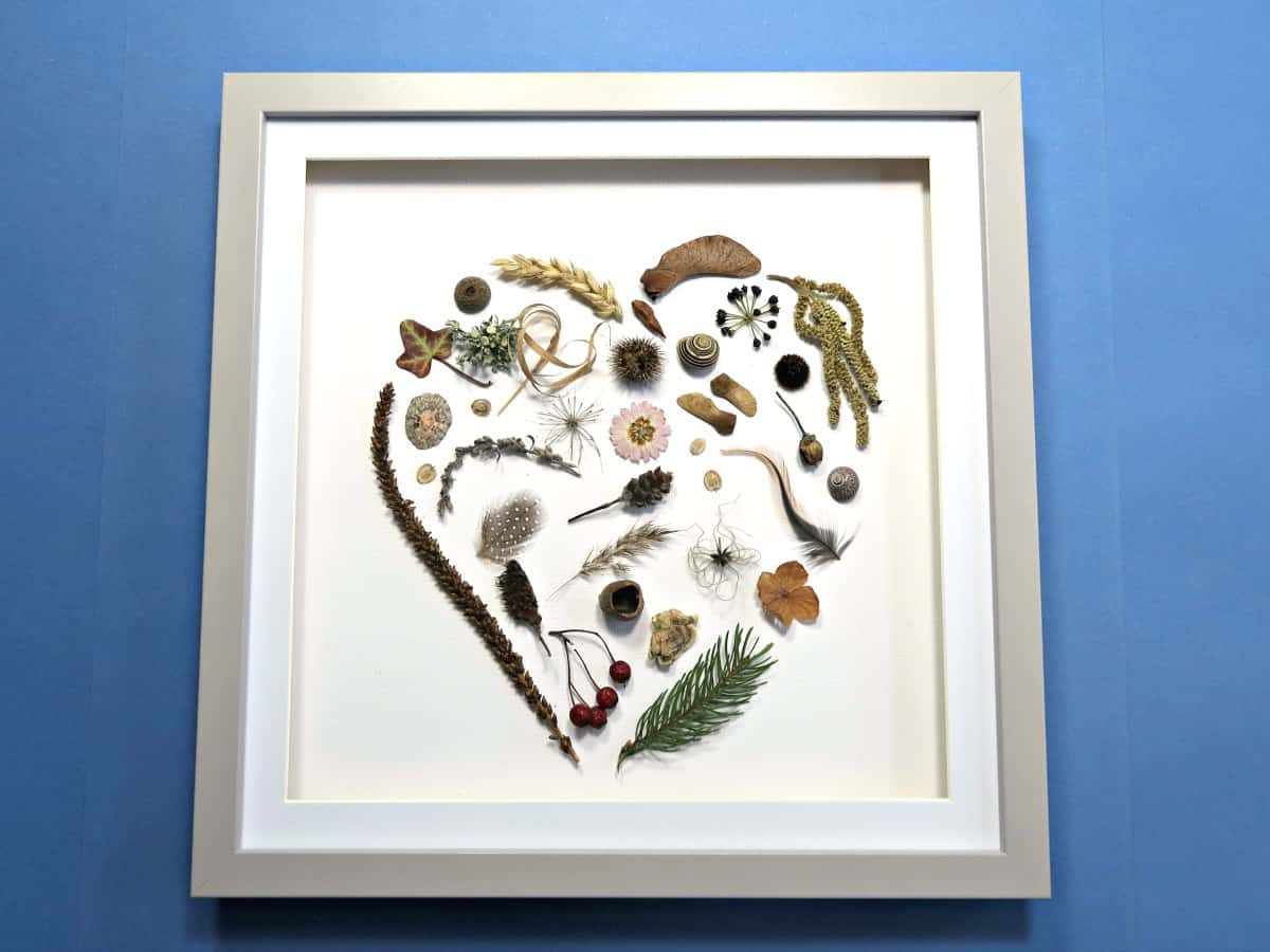 to Make Stunning Nature Heart Collage • Craft