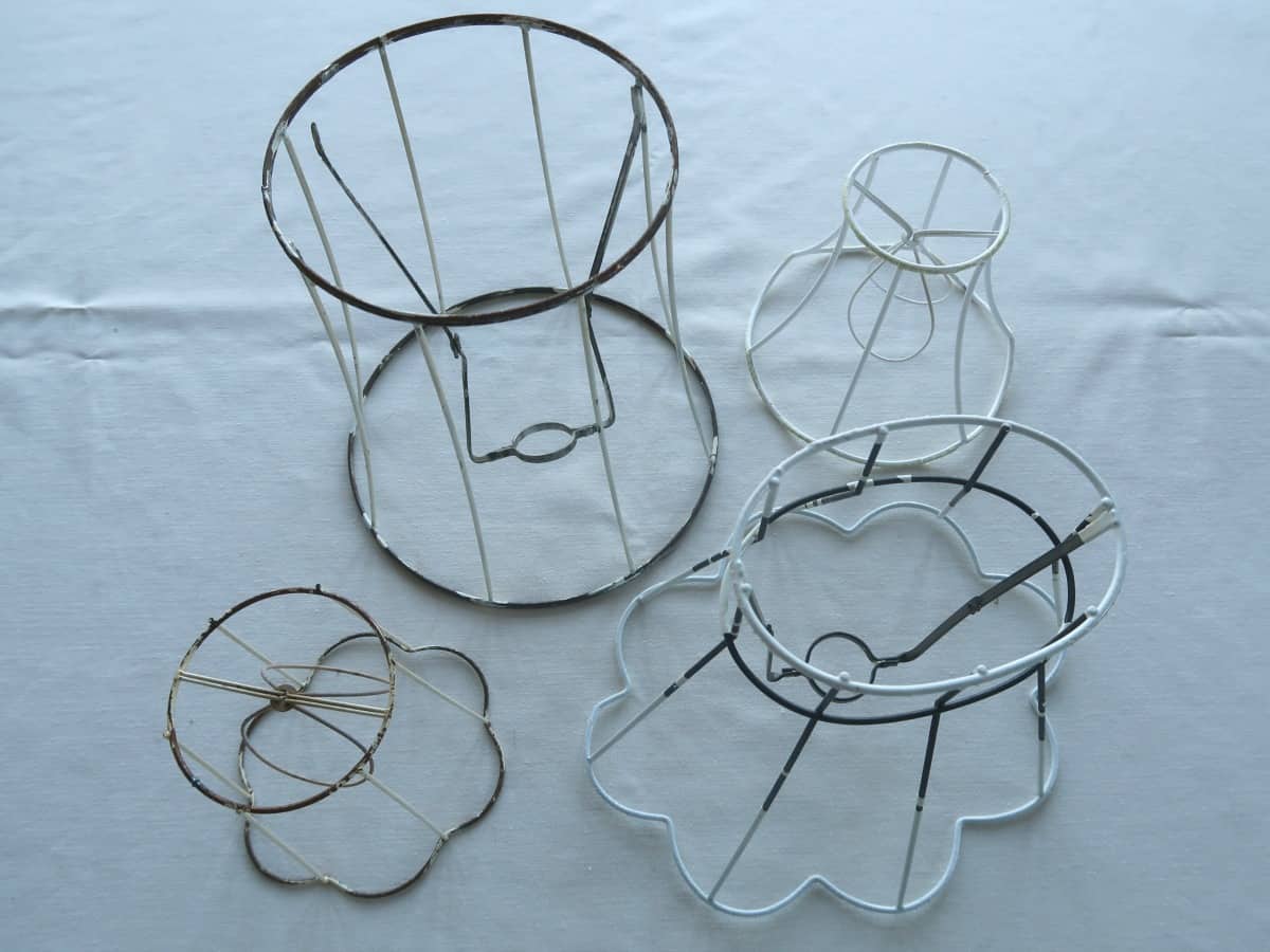 How To Upcycle Wire Lampshade Frames, How To Make A Lampshade Frame